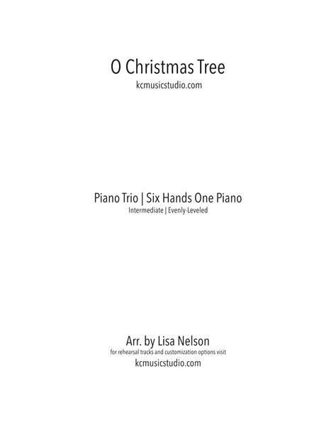 O Christmas Tree Piano Tree (1 piano, 6 hands ), Intermediate (arr ...