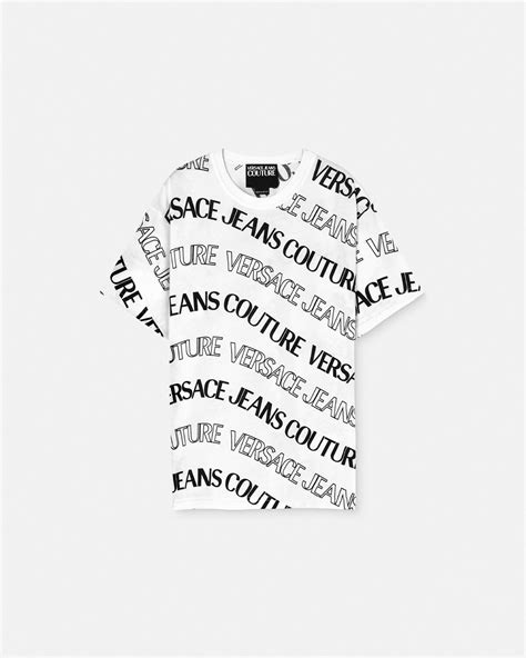 Logo T-Shirt White,Print | Versace US
