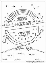 Happy Watermelon Running  Free Printable Coloring Pages sketch template