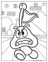 20 Goomba Coloring Pages Free PDF Printables  Mario sketch template
