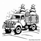 Christmas Truck Coloring Pages  Free & Printable sketch template