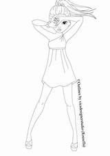 Fashion Model Outline Coloring Pages sketch template