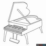 Piano Coloring Pages For Kids sketch template