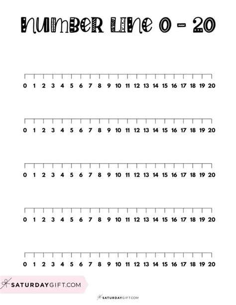 Number Line to 20 - 8 Cute & Free Printables and Blank Worksheets