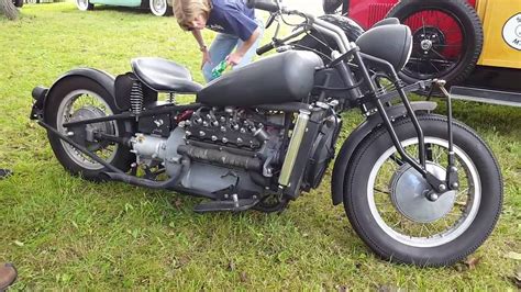 Motorcycle with Flathead V8 - Another view.... - YouTube