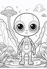 Creative Alien Coloring Sheets – Color My Pages sketch template