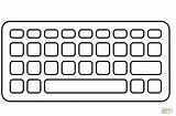 Computer Keyboard Coloring Page sketch template