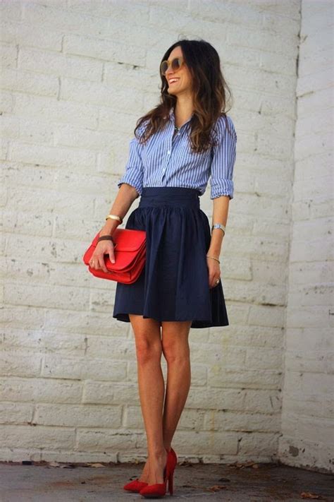 Buy similar skirt to go with blue or white shirt | Casual chic outfit, Fashion, Work fashion