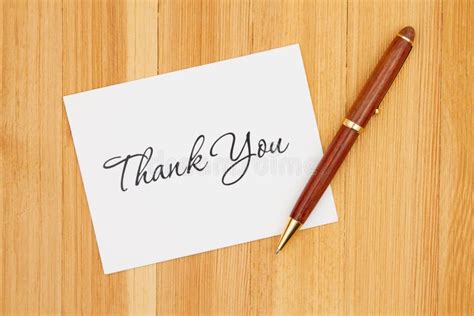 Thank You Greeting Card with Pen Stock Image - Image of appreciation, gratitude: 174765679