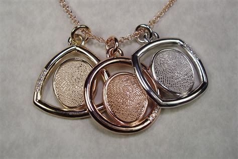 First Impressions Fingerprint Pendants in Yellow, Rose White Gold. The pieces that we produce ...