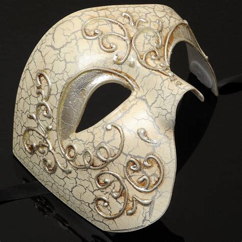 Amazon.com - Mens Phantom of the Opera Masquerade Mask - Silver - | mask | Pinterest ...