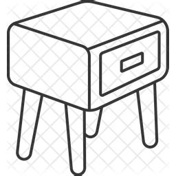 Bedside Table Icon - Download in Line Style