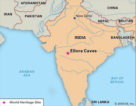 Caves In India Map