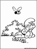 Grouchy Smurf Coloring Page sketch template