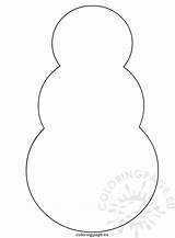 Winter  Snowman template Coloring Page sketch template