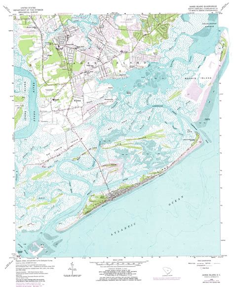 James Island topographic map 1:24,000 scale, South Carolina