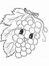 Grape coloring Pages sketch template