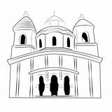 Temple 3 Coloring Page For Kids  Free Temples Printable Pages sketch template