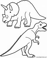 Triceratops And T Rex  Coloring Page Dinosaurs sketch template