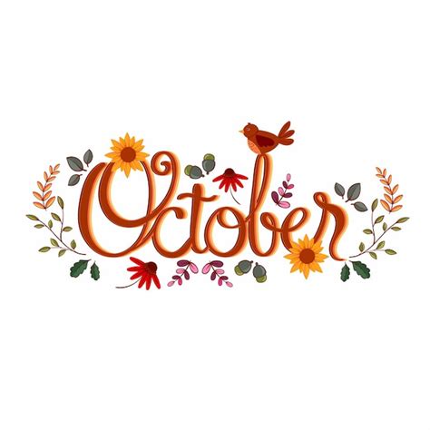 Free Vector | Hand drawn october lettering