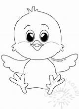 Little Easter Chick Sitting  Coloring Page sketch template