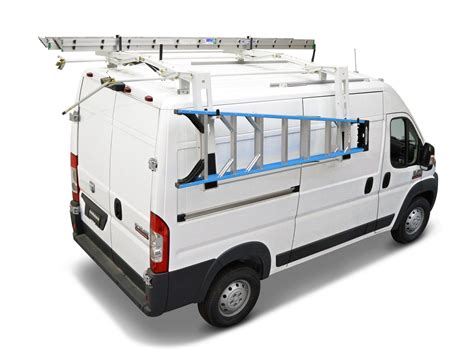 Holman Drop Down HD Aluminum Ladder Rack Kit Double Ram ProMaster Stan — Elite Truck