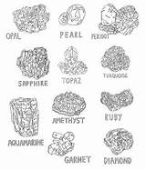 Gemstone Coloring Book  11 Individual Pages By Ms Antovilles Art Class sketch template