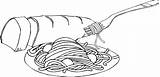 Spaghetti Coloring Pasta Pages Food Clipart Sheet Colouring Drawing  sketch template