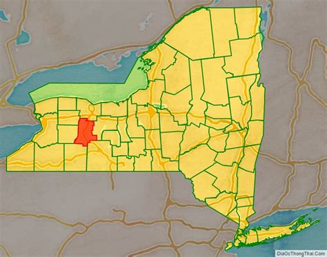 Map of Livingston County, New York - Thong Thai Real