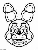 Toy Head Bonnie coloring Page sketch template
