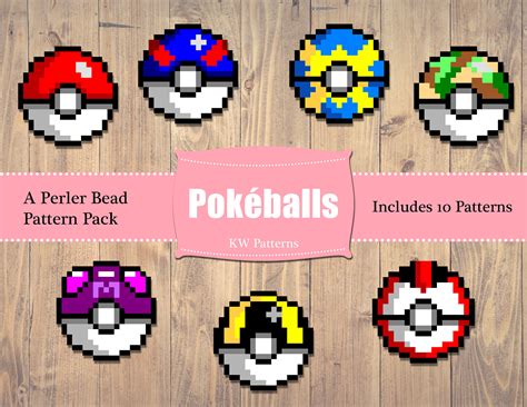 Pobreza extrema rodillo amenaza plantilla pokeball hama beads Panadería ...