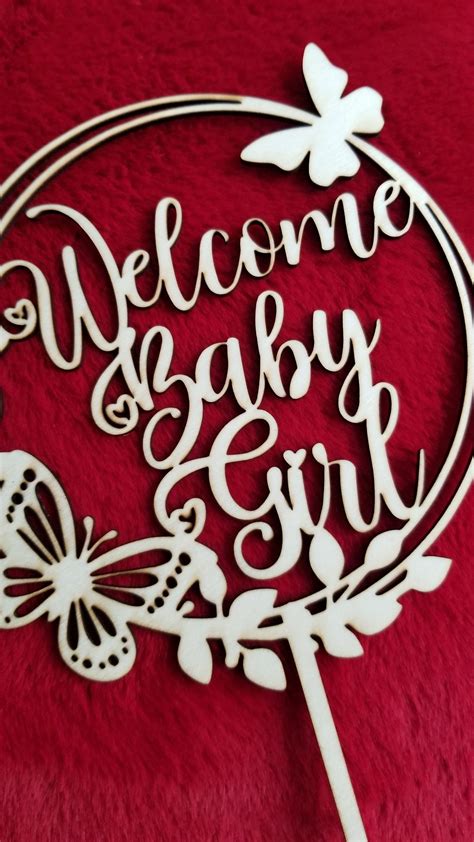 Welcome Baby Cake Topper Baby Shower Party Decoration Girl - Etsy