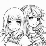 Anime Best Friend Coloring Pages sketch template