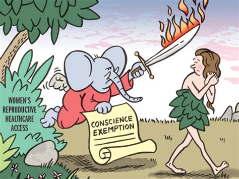 Cartoon: Conscience exemption