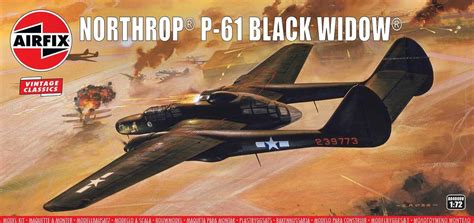 Buy Airfix Vintage Classics Northrop P-61 Black Widow 1:72 WWII Aviation Plastic Model Kit ...