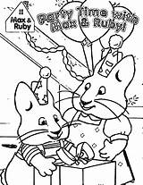 Max And Ruby Party Time Coloring Page  Wecoloringpagecom sketch template