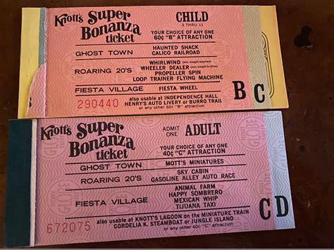 3 Vintage Knott's Berry Farm Ticket Books 15 tickets | Etsy