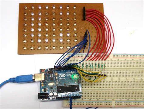 Scrolling Text Display on 8x8 LED Matrix using Arduino