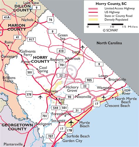 Maps of Horry County, South Carolina | Horry county, Map, South carolina