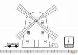 Dibujo De Molino viento En Una Granja Para Colorear  Dibujos sketch template
