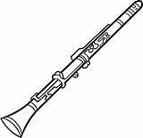 Clarinet Coloring Page sketch template