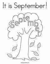 It Is September Coloring Page  Twisty Noodle Preschool coloring sketch template