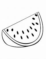 Watermelon Slice Coloring Pages sketch template
