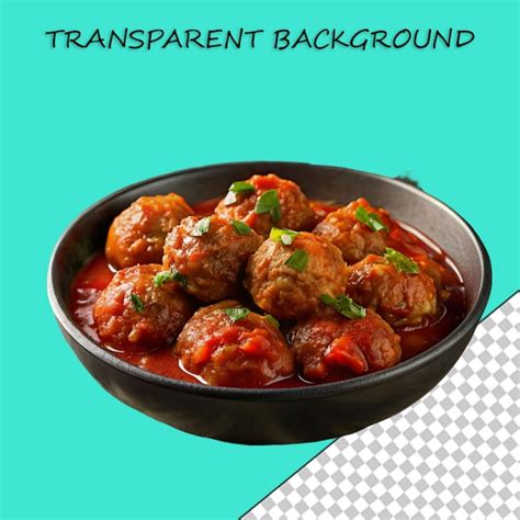 Premium PSD | Meatballs in sweet and sour tomato sauce