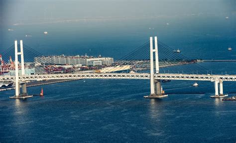 Yokohama Bay Bridge in Japan Stock Image - Image of ship, area: 149359279