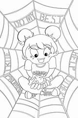Brownie Colouring Page – Spider  Coloring Pages Thinking Day sketch template