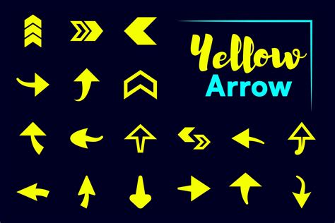 Yellow Arrow Vector Objects | Graphic Objects ~ Creative Market