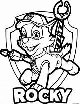 Paw Patrol Rocky Badge Coloring Page Printable sketch template