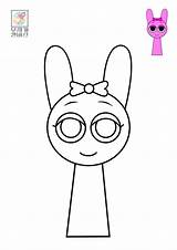 스프런키 키 색칠공부 도안  무지개캔버스 무료도안 sketch template