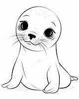 Seal Coloring Sheet sketch template